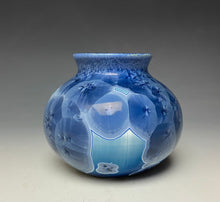 Load image into Gallery viewer, Crystalline Glazed Mini Vase in Atlantic Storm Blue
