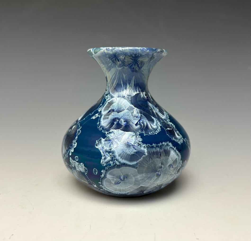 Crystalline Glazed Mini Vase in Atlantic Storm Blue 6