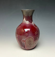 Load image into Gallery viewer, Crystalline Glazed Vase in Ruby
