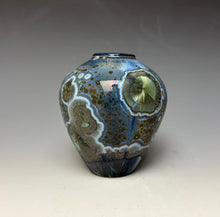Load image into Gallery viewer, Cobalt Galaxy Crystalline Glazed Mini Vase 3
