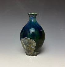 Load image into Gallery viewer, Deep Aquamarine Galaxy Crystalline Glazed Mini Vase 4
