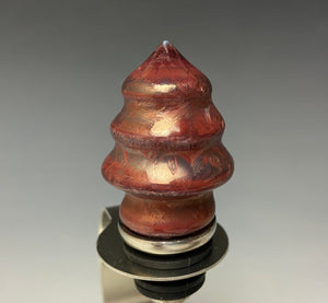 Crystalline Glazed Bottle Stopper- Ruby Tree