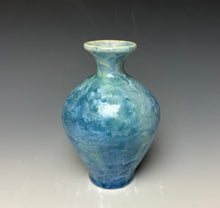 Load image into Gallery viewer, Teal Blue Crystalline Glazed Mini Vase 4
