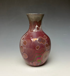 Crystalline Glazed Vase in Ruby