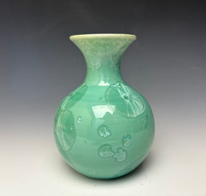 Light Green Crystalline Glazed Mini Vase
