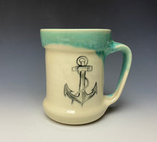 Load image into Gallery viewer, Anchor Mug- Seafoam Green
