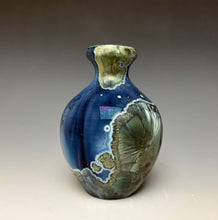Load image into Gallery viewer, Cobalt Galaxy Crystalline Glazed Mini Vase 3
