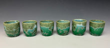 Load image into Gallery viewer, Emerald Green Crystalline Sake Cup

