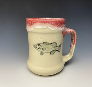 Striped Bass Mug- Red