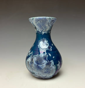 Crystalline Glazed Mini Vase in Atlantic Storm Blue