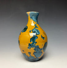 Load image into Gallery viewer, Blue and Orange Crystalline Mini Vase 3
