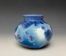 Load image into Gallery viewer, Crystalline Glazed Mini Vase in Atlantic Storm Blue
