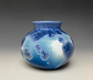 Crystalline Glazed Mini Vase in Atlantic Storm Blue