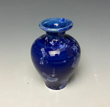 Load image into Gallery viewer, Winter Sky Blue Crystalline Glazed Mini Vase #3
