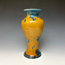 Load image into Gallery viewer, Blue and Orange Crystalline Glazed Vase
