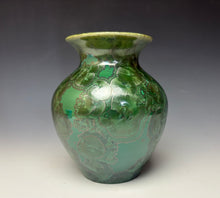 Load image into Gallery viewer, Emerald Green Crystalline Glazed Vase 3
