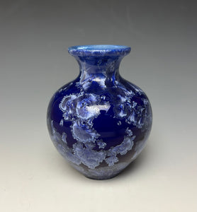 Winter Sky Blue Crystalline Glazed Mini Vase #4