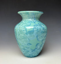 Load image into Gallery viewer, Light Teal Crystalline Glazed Vase
