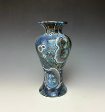 Load image into Gallery viewer, Cobalt Galaxy Crystalline Glazed Vase 2

