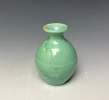 Load image into Gallery viewer, Light Green Crystalline Glazed Mini Vase #5
