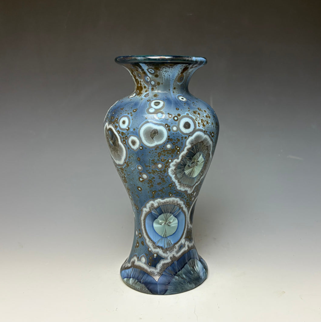 Cobalt Galaxy Crystalline Glazed Vase 2