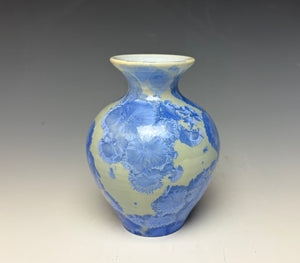 Powder Blue Crystalline Glazed Mini Vase