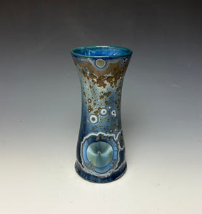 Cobalt Galaxy Crystalline Glazed Vase 3