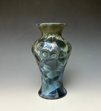 Load image into Gallery viewer, Cobalt Galaxy Crystalline Glazed Vase
