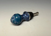 Load image into Gallery viewer, Crystalline Glazed Bottle Stopper- Atlantic Storm Blue 2
