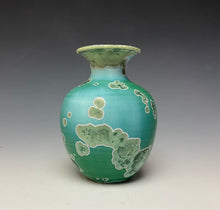 Load image into Gallery viewer, Emerald Green Crystalline Glazed Mini Vase
