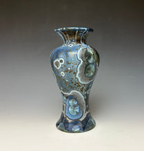 Load image into Gallery viewer, Cobalt Galaxy Crystalline Glazed Vase 2
