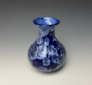 Winter Sky Blue Crystalline Glazed Vase 2
