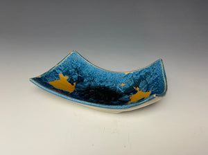 Crystalline Tray in Blue and Orange