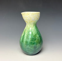 Load image into Gallery viewer, Ivory and Emerald Crystalline Sake Pitcher
