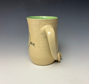 Too Cool Pig Mug- Lime Green