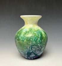 Load image into Gallery viewer, Crystalline Mini Vase in Ivory, Green and Blue 2
