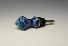 Load image into Gallery viewer, Crystalline Glazed Bottle Stopper- Atlantic Storm Blue 3
