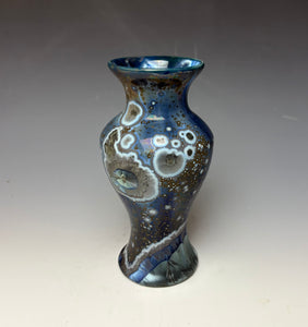 Cobalt Galaxy Crystalline Glazed Vase 6