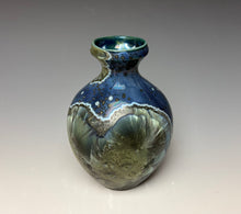 Load image into Gallery viewer, Cobalt Galaxy Crystalline Glazed Mini Vase 3
