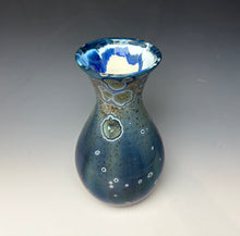 Load image into Gallery viewer, Cobalt Galaxy Crystalline Glazed Vase 12
