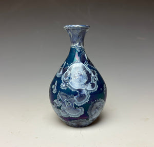 Crystalline Glazed Mini Vase in Atlantic Storm Blue
