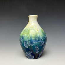Load image into Gallery viewer, Crystalline Mini Vase in Ivory, Green and Blue
