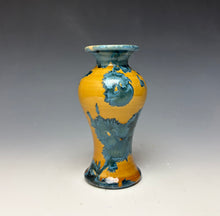 Load image into Gallery viewer, Blue and Orange Crystalline Mini Vase 2
