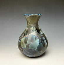 Load image into Gallery viewer, Cobalt Galaxy Crystalline Glazed Vase 2
