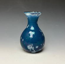 Load image into Gallery viewer, Crystalline Glazed Mini Vase in Atlantic Storm Blue 2
