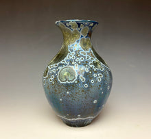 Load image into Gallery viewer, Cobalt Galaxy Crystalline Glazed Vase 6

