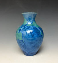 Load image into Gallery viewer, Light Teal Blue Crystalline Glazed Mini Vase 3
