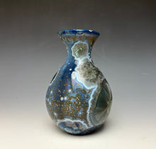 Load image into Gallery viewer, Cobalt Galaxy Crystalline Glazed Vase 4
