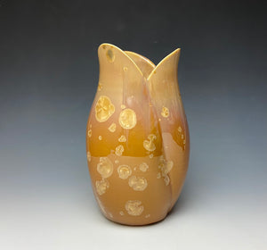 Tulip Vase- Iced Caramel #1