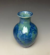 Load image into Gallery viewer, Light Teal Blue Crystalline Glazed Mini Vase 3
